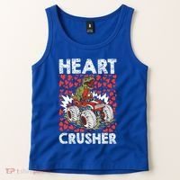 Heart Dinosaur Crusher Valentines Day Tgiftrex Riding Car Gift Tank Top thumb 2
