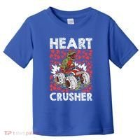 Heart Dinosaur Crusher Valentines Day Tgiftrex Riding Car Gift Toddler T-Shirt thumb 0