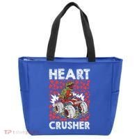 Heart Dinosaur Crusher Valentines Day Tgiftrex Riding Car Gift Tote Bag thumb 0