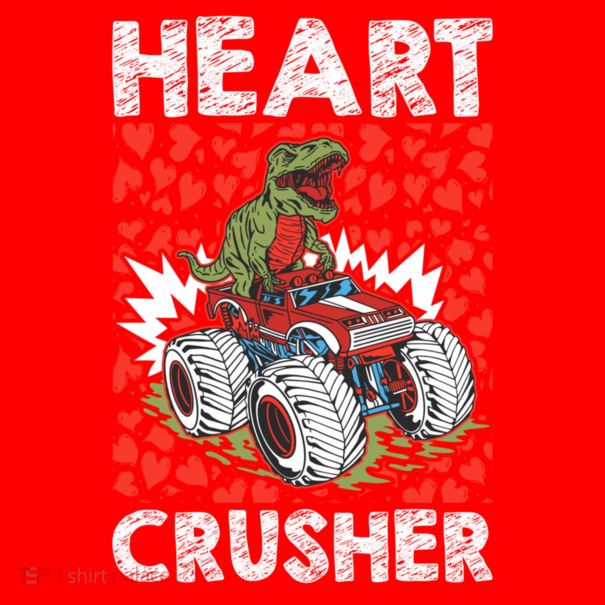 Heart Dinosaur Crusher Valentines Day Tgiftrex Riding Car Gift Santa Hat
