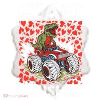 Heart Dinosaur Crusher Valentines Day Tgiftrex Riding Car Gift Ceramic Ornament thumb 2