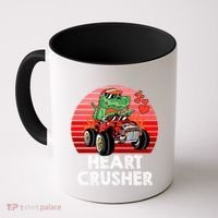 Heart Dinosaur Crusher Valentines Day Tmeaningful Giftrex Riding Car Gift Coffee Mug thumb 0