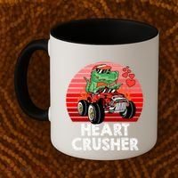 Heart Dinosaur Crusher Valentines Day Tmeaningful Giftrex Riding Car Gift Coffee Mug thumb 2