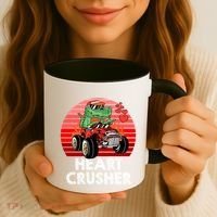 Heart Dinosaur Crusher Valentines Day Tmeaningful Giftrex Riding Car Gift Coffee Mug thumb 3