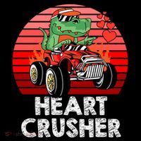 Heart Dinosaur Crusher Valentines Day Tmeaningful Giftrex Riding Car Gift Coffee Mug thumb 5