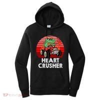 Heart Dinosaur Crusher Valentines Day Tmeaningful Giftrex Riding Car Gift Women's Hoodie thumb 0