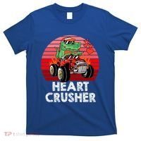 Heart Dinosaur Crusher Valentines Day Tmeaningful Giftrex Riding Car Gift T-Shirt thumb 0