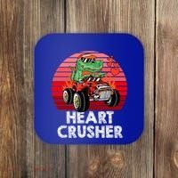 Heart Dinosaur Crusher Valentines Day Tmeaningful Giftrex Riding Car Gift Coaster thumb 0