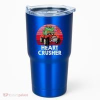 Heart Dinosaur Crusher Valentines Day Tmeaningful Giftrex Riding Car Gift Tumbler thumb 0