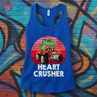 Heart Dinosaur Crusher Valentines Day Tmeaningful Giftrex Riding Car Gift Women's Tank Top thumb 3
