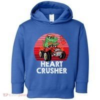 Heart Dinosaur Crusher Valentines Day Tmeaningful Giftrex Riding Car Gift Toddler Hoodie thumb 0