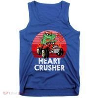Heart Dinosaur Crusher Valentines Day Tmeaningful Giftrex Riding Car Gift Tank Top thumb 0