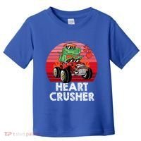 Heart Dinosaur Crusher Valentines Day Tmeaningful Giftrex Riding Car Gift Toddler T-Shirt thumb 0