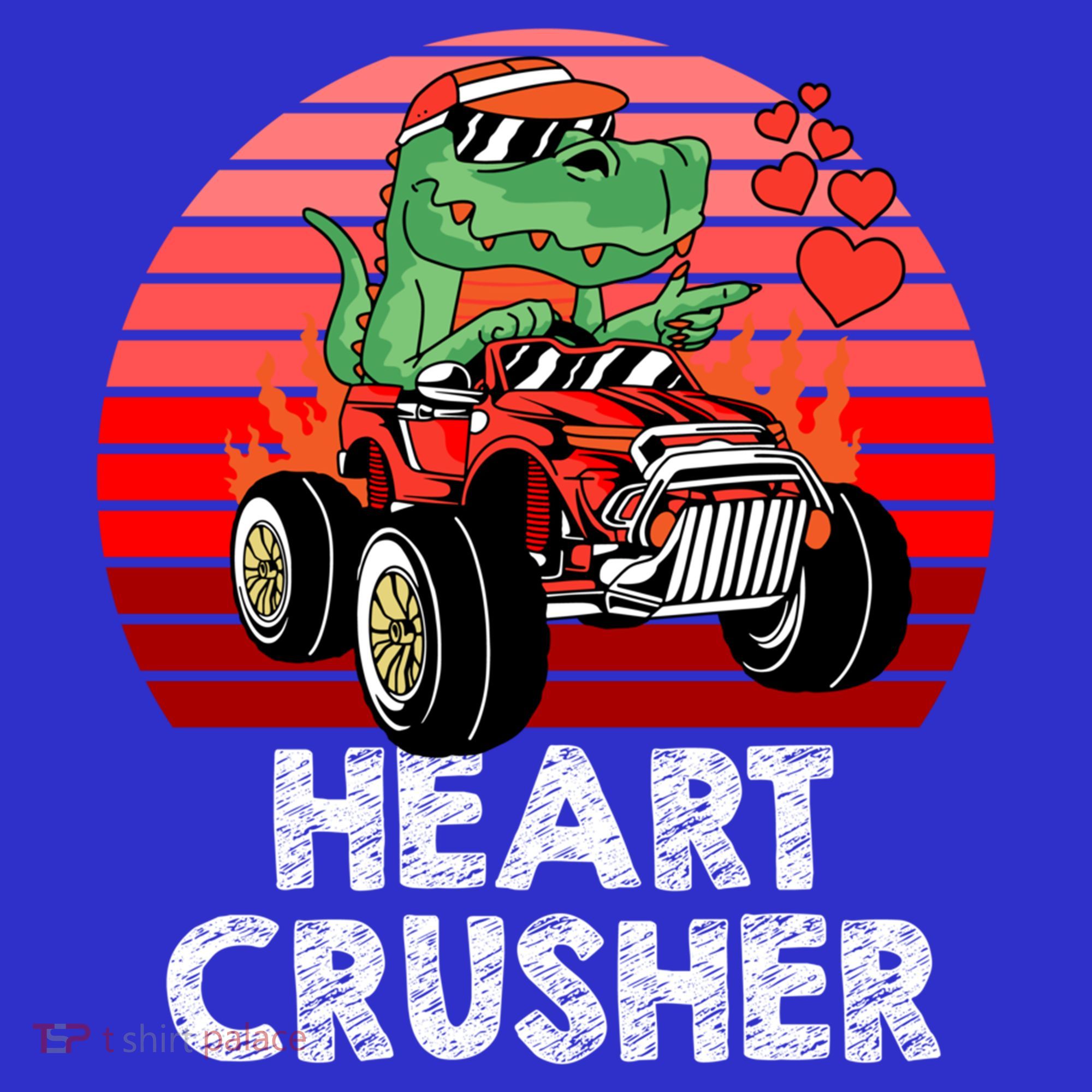 Heart Dinosaur Crusher Valentines Day Tmeaningful Giftrex Riding Car Gift Visor