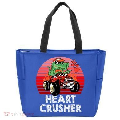 Heart Dinosaur Crusher Valentines Day Tmeaningful Giftrex Riding Car Gift Tote Bag