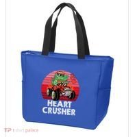 Heart Dinosaur Crusher Valentines Day Tmeaningful Giftrex Riding Car Gift Tote Bag thumb 3