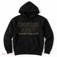 Hunker Down Camping With Steve Simple Graphic Hoodie thumb 0