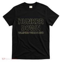 Hunker Down Camping With Steve Simple Graphic T-Shirt thumb 0
