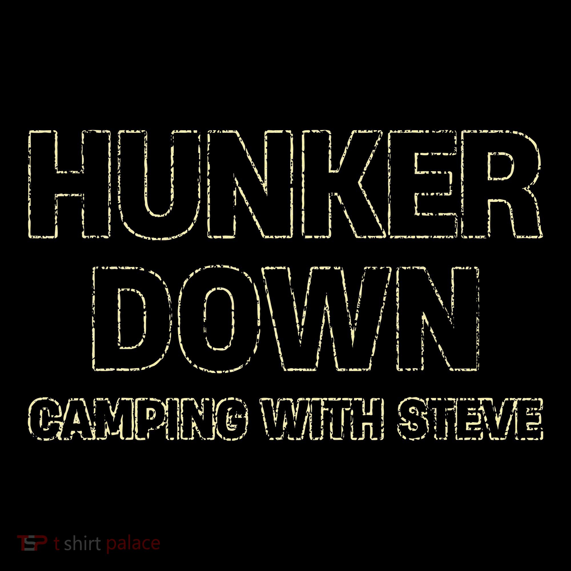 Hunker Down Camping With Steve Simple Graphic Bucket Hat