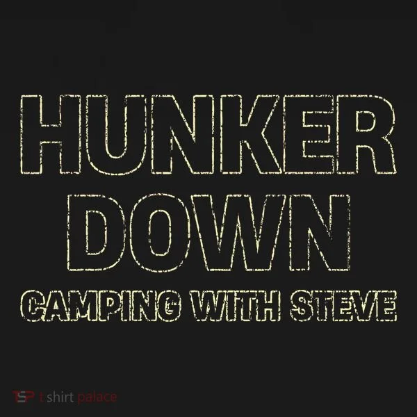 Hunker Down Camping With Steve Simple Graphic Bucket Hat