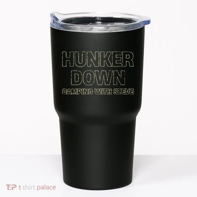 Hunker Down Camping With Steve Simple Graphic Tumbler