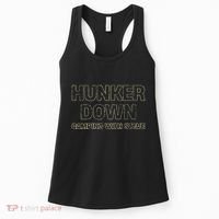 Hunker Down Camping With Steve Simple Graphic Women's Tank Top thumb 0