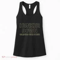 Hunker Down Camping With Steve Simple Graphic Women's Tank Top thumb 0