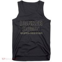 Hunker Down Camping With Steve Simple Graphic Tank Top thumb 0