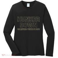 Hunker Down Camping With Steve Simple Graphic Women's Long Sleeve Shirt thumb 0