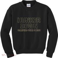 Hunker Down Camping With Steve Simple Graphic Kids Sweatshirt thumb 0