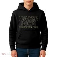 Hunker Down Camping With Steve Simple Graphic Kids Hoodie thumb 4