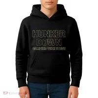 Hunker Down Camping With Steve Simple Graphic Kids Hoodie thumb 4