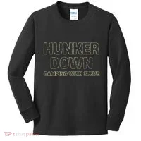 Hunker Down Camping With Steve Simple Graphic Kids Long Sleeve Shirt thumb 0