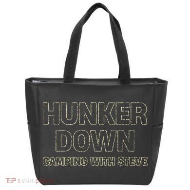 Hunker Down Camping With Steve Simple Graphic Tote Bag