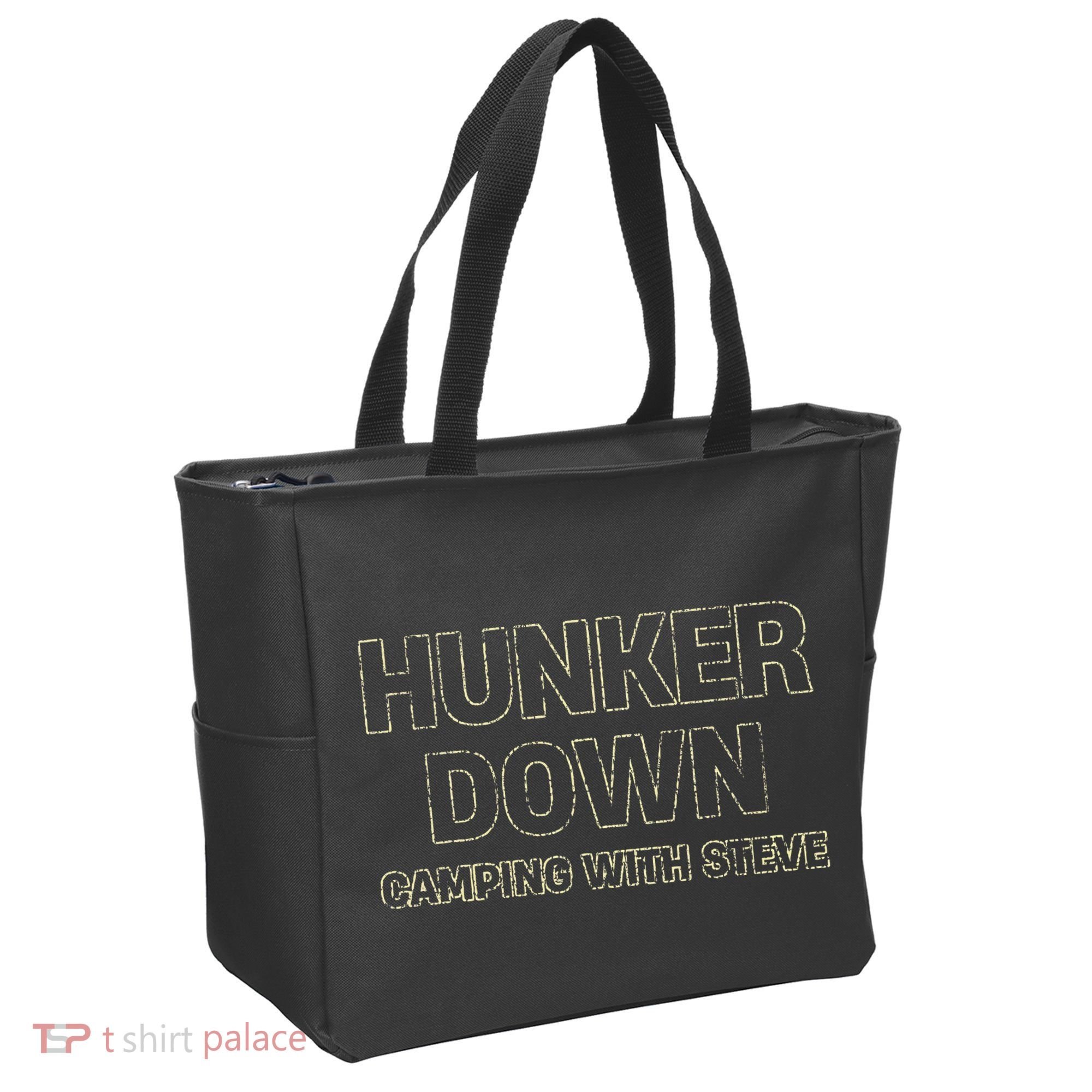 Hunker Down Camping With Steve Simple Graphic Tote Bag