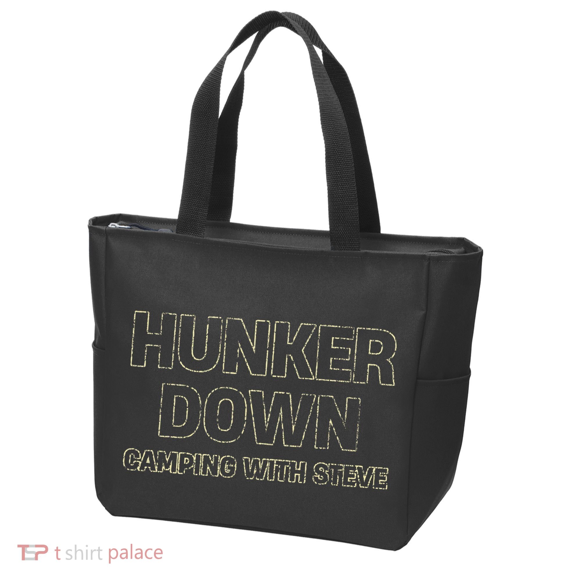 Hunker Down Camping With Steve Simple Graphic Tote Bag