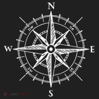 Hand Drawn Compass Rose Nautical Women's Sweatshirt thumb 2