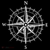 Hand Drawn Compass Rose Nautical USA-Made Doggie Bandana thumb 2
