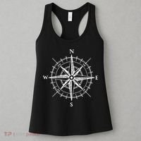 Hand Drawn Compass Rose Nautical Women's Tank Top thumb 3