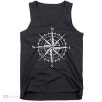 Hand Drawn Compass Rose Nautical Tank Top thumb 0