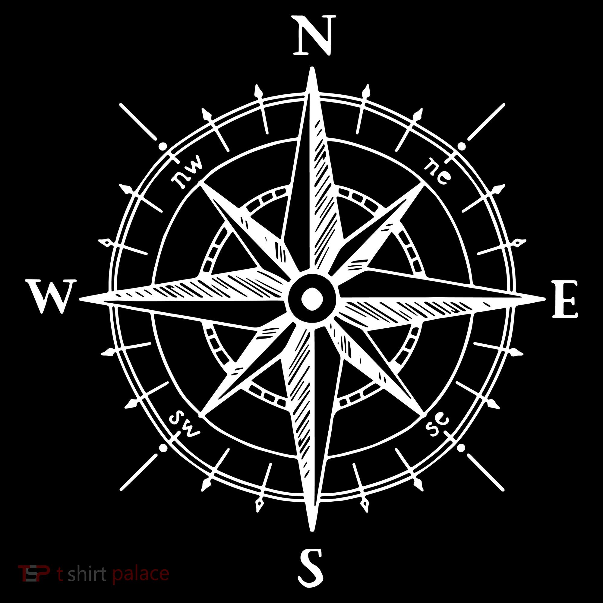Hand Drawn Compass Rose Nautical Toddler T-Shirt
