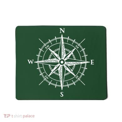Hand Drawn Compass Rose Nautical Mousepad