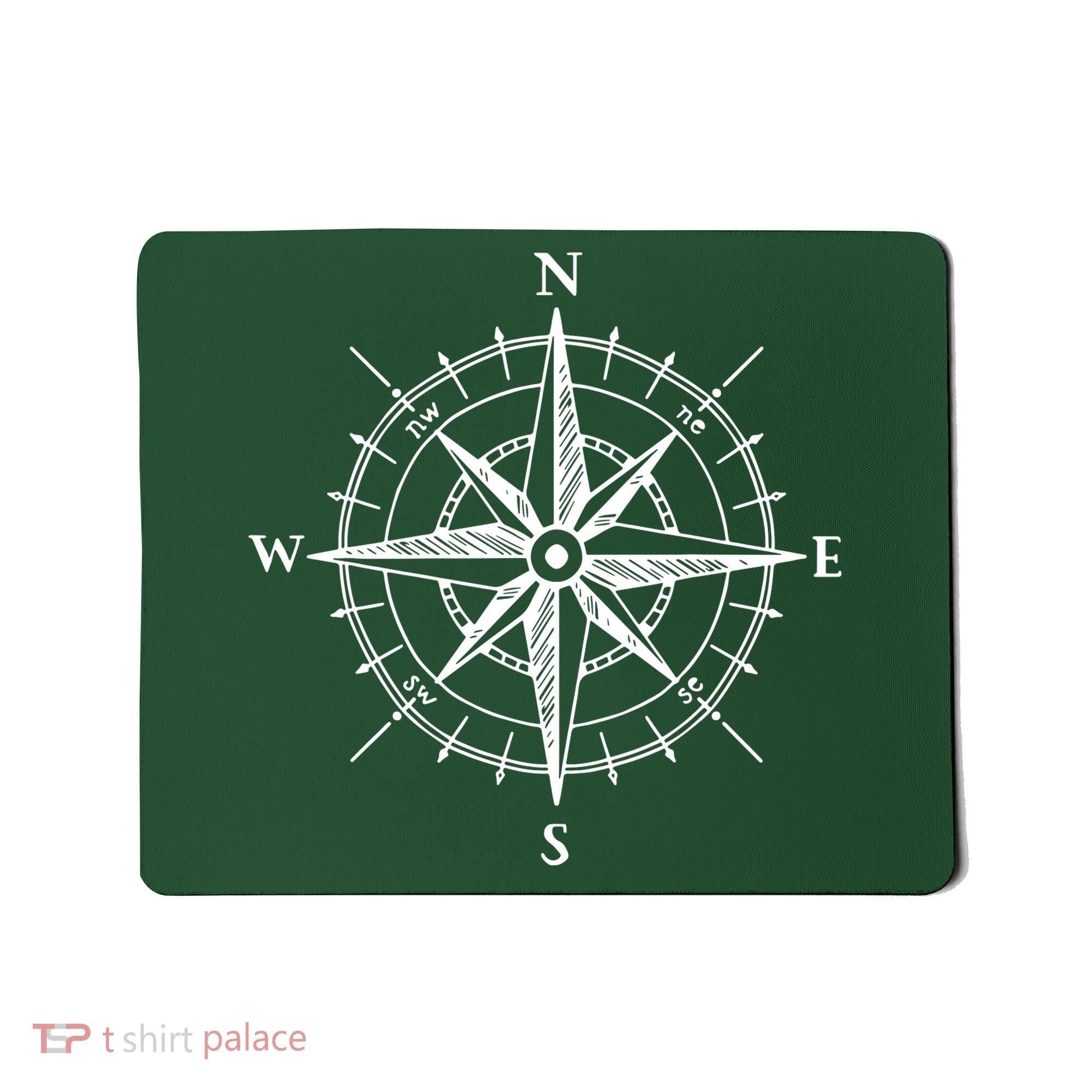 Hand Drawn Compass Rose Nautical Mousepad