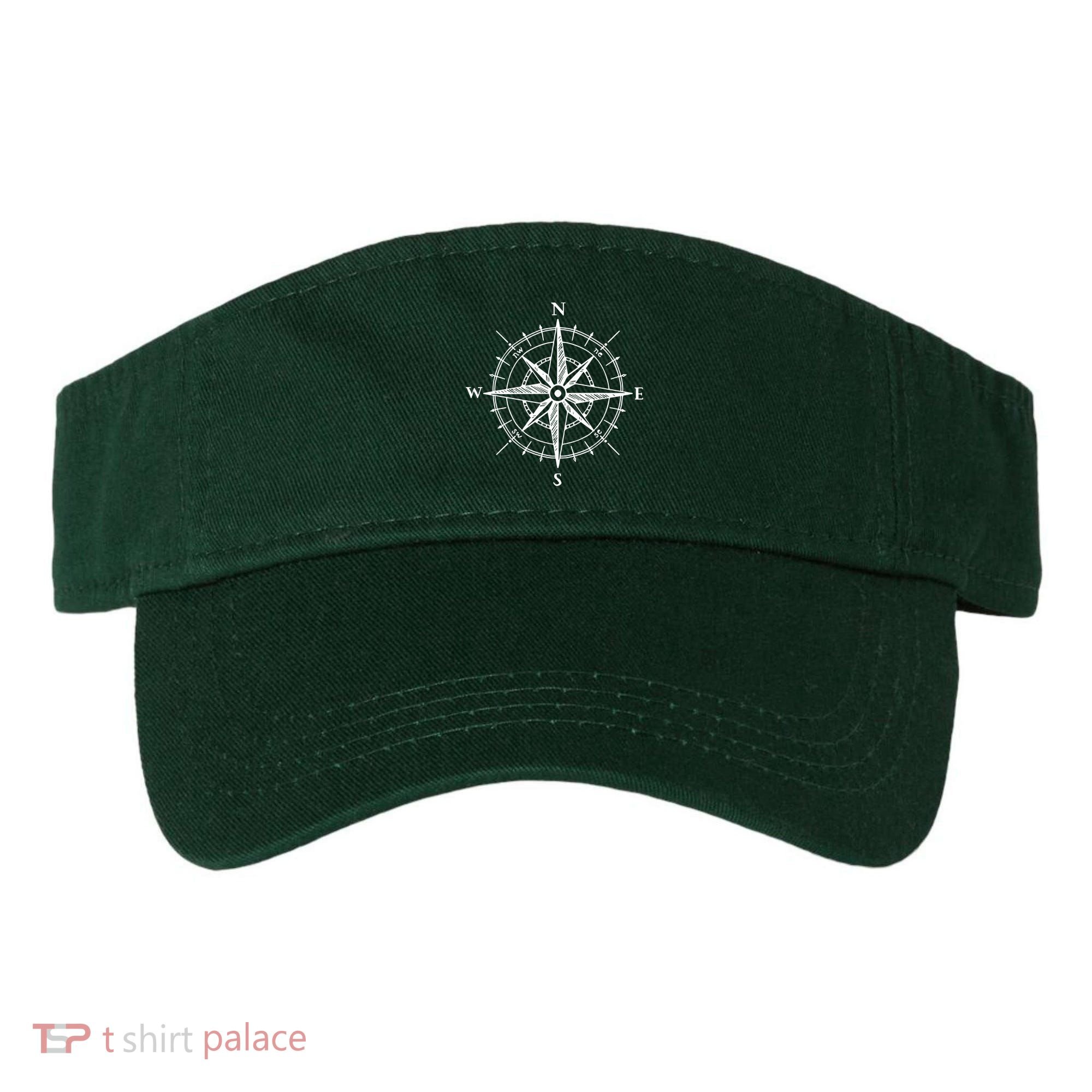 Hand Drawn Compass Rose Nautical Visor