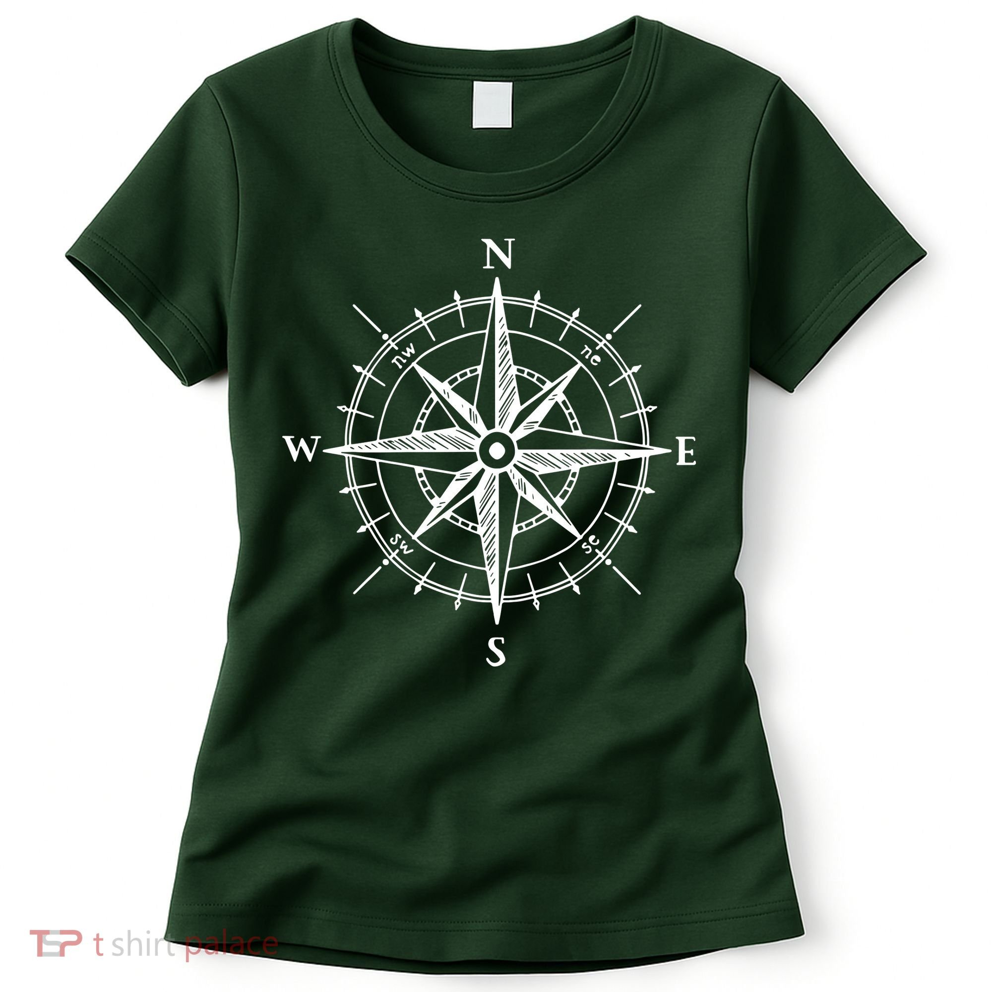 Hand Drawn Compass Rose Nautical Women's T-Shirt