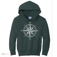 Hand Drawn Compass Rose Nautical Kids Hoodie thumb 0