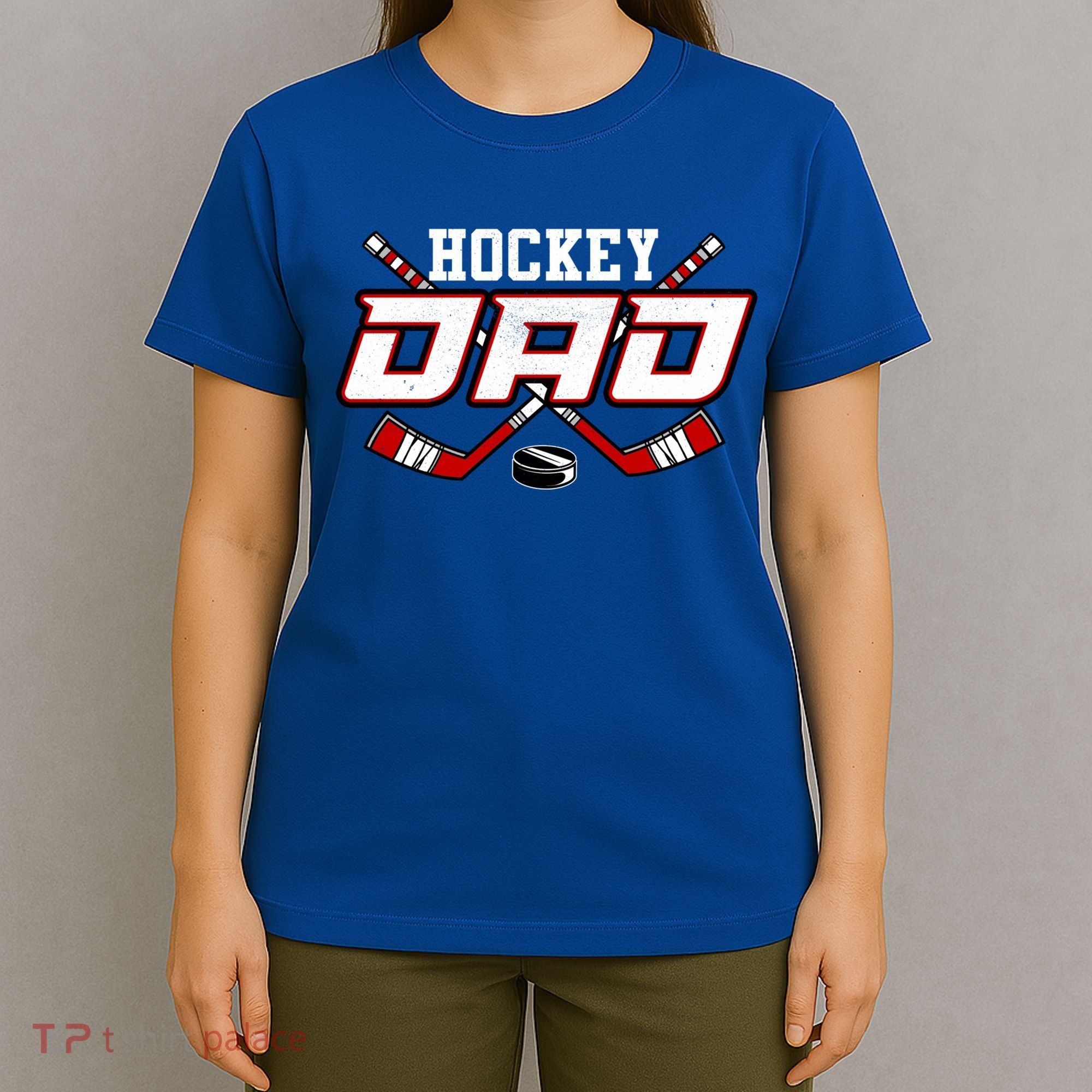 Hockey Dad Cool Gift Papa FatherS Day Vintage Gift T-Shirt