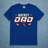 Hockey Dad Cool Gift Papa FatherS Day Vintage Gift T-Shirt thumb 5