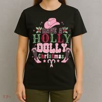 Holly Dolly Christmas Country Music Christmas Dolly Christmas T-Shirt thumb 4