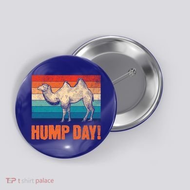 Hump Day Camel Vintage Retro Funny Gift Button